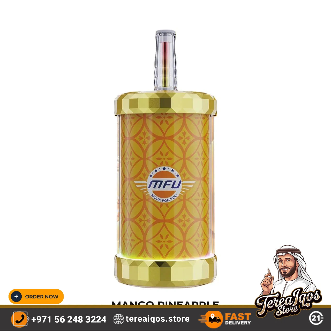 MFU SHISHA X3 (15,000) Puffs Disposable Vape Mango Pineapple