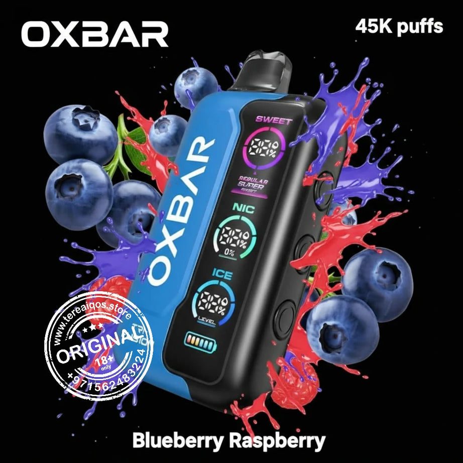 OXBAR Tri-Fusion 45000 Puffs Disposable Vape Blueberry Raspberry flavor
