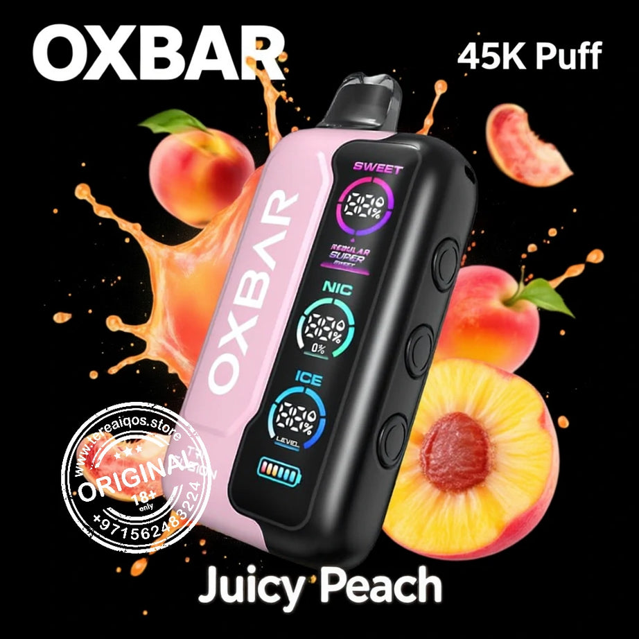 OXBAR Tri-Fusion 45000 Puffs Disposable Vape Juicy Peach flavor