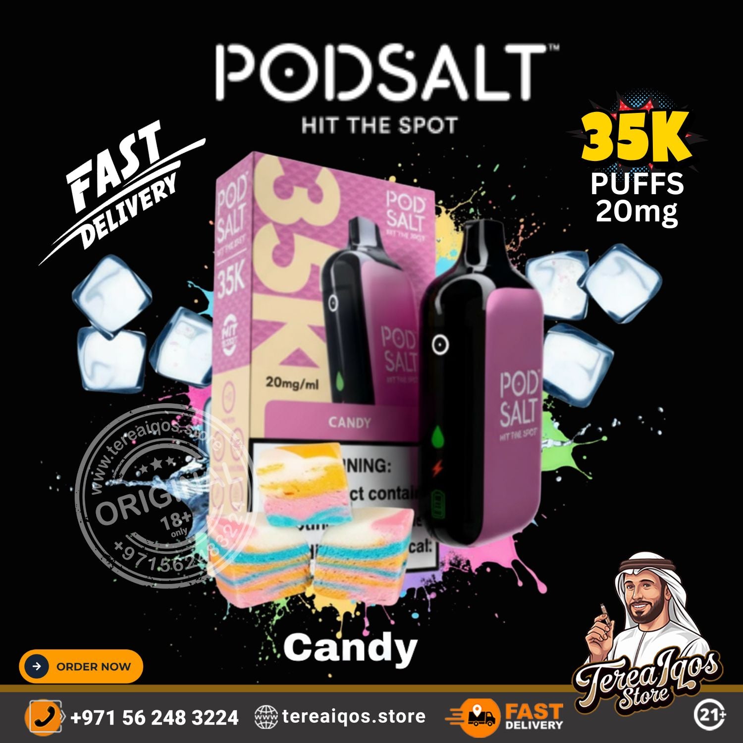 POD SALT 35000 Puffs Disposable Vape Candy Flavor