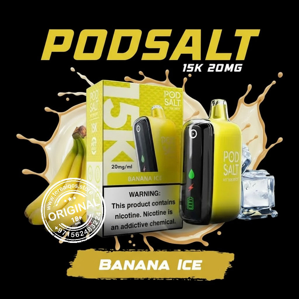 Pod Salt 15000 Puffs Disposable Vape Banana Ice Flavor