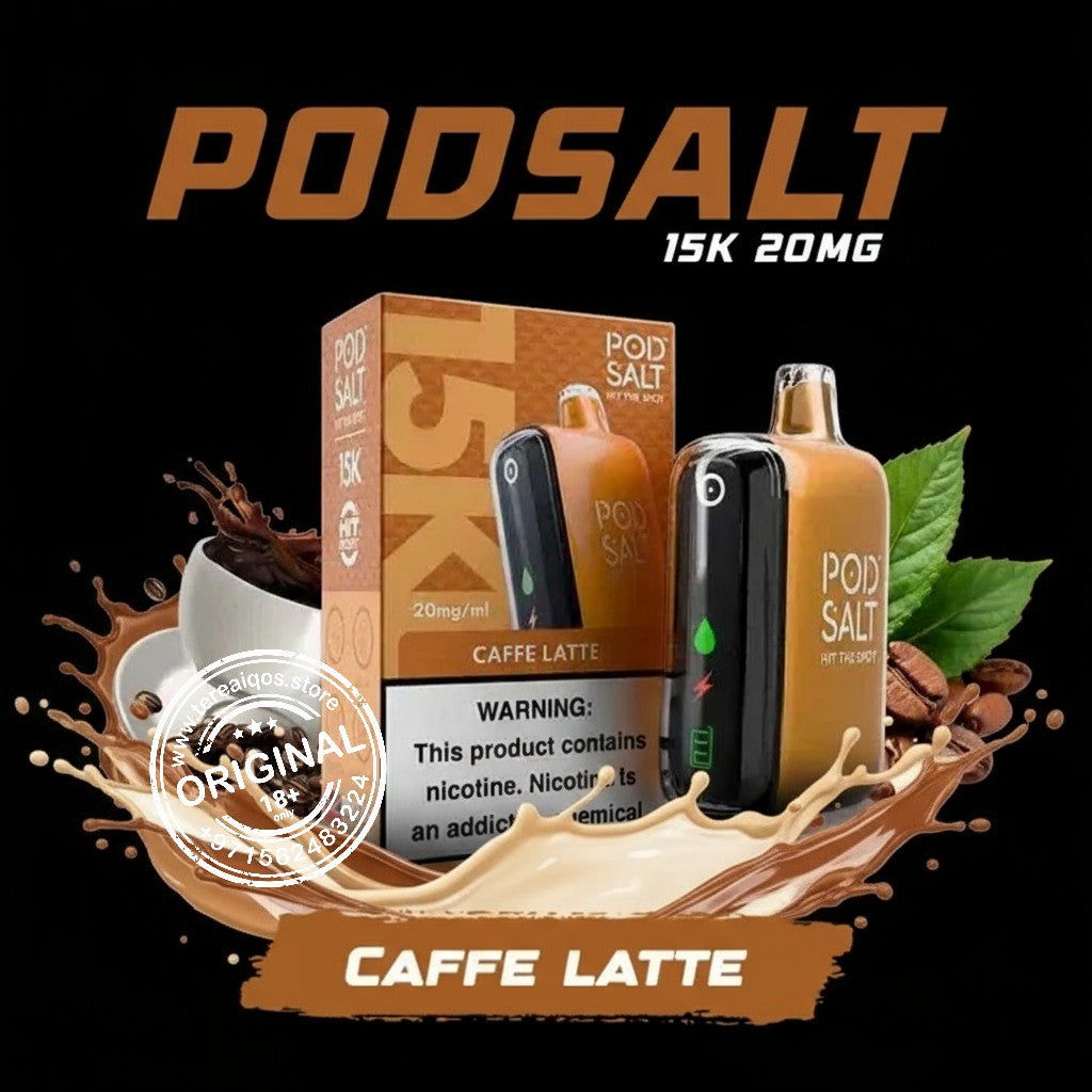 Pod Salt 15000 Puffs Disposable Vape Caffe Latte Flavor