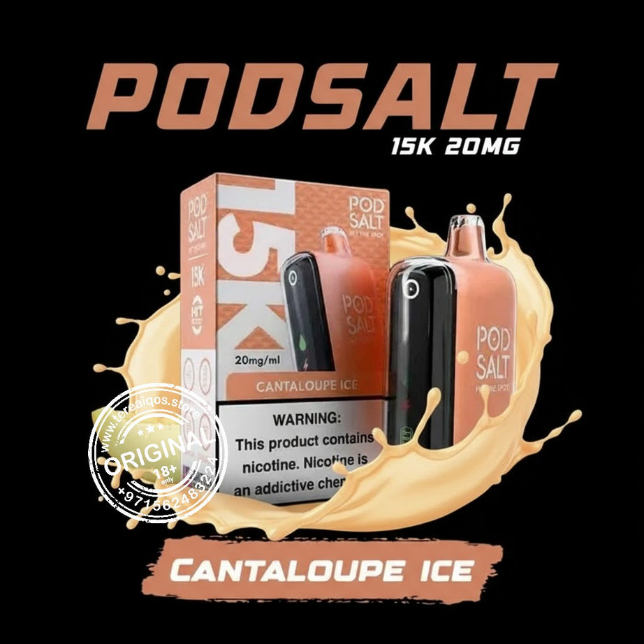 Pod Salt 15000 Puffs Disposable Vape Cantaloupe Ice Flavor