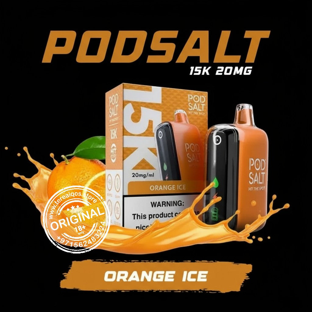 Pod Salt 15000 Puffs Disposable Vape Orange Ice Flavor