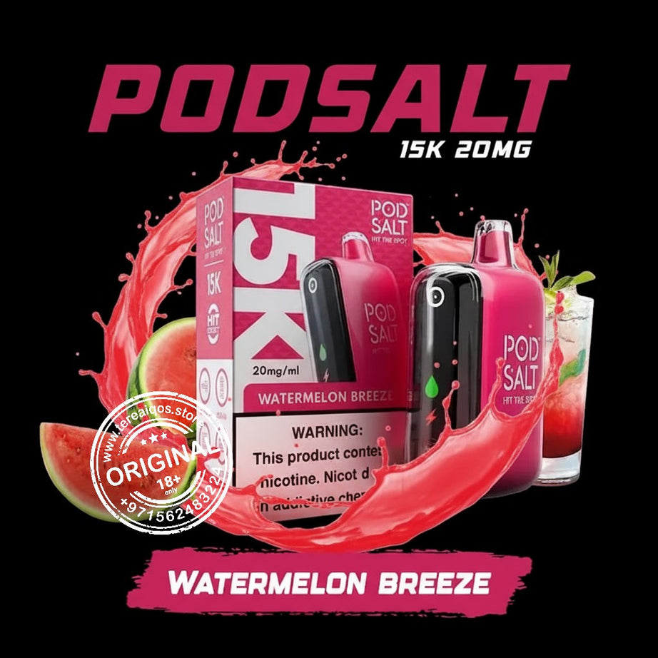 Pod Salt 15000 Puffs Disposable Vape Watermelon Breeze Flavor
