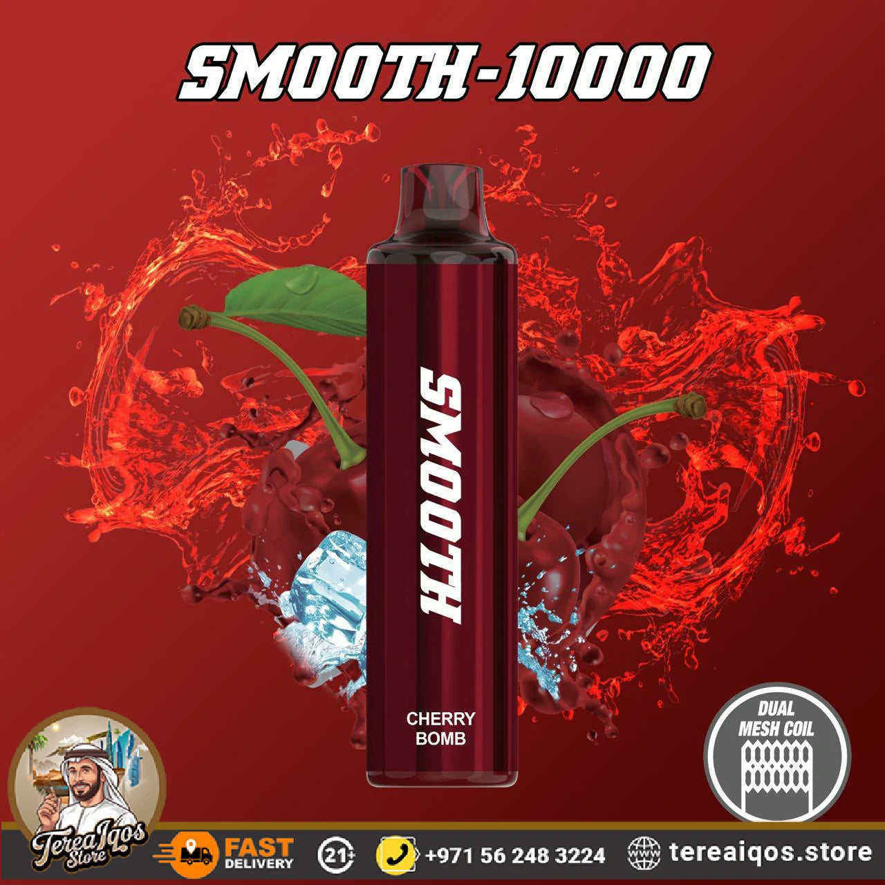 SMOOTH 10000 Puffs Disposable Vape Cherry Bomb Flavor