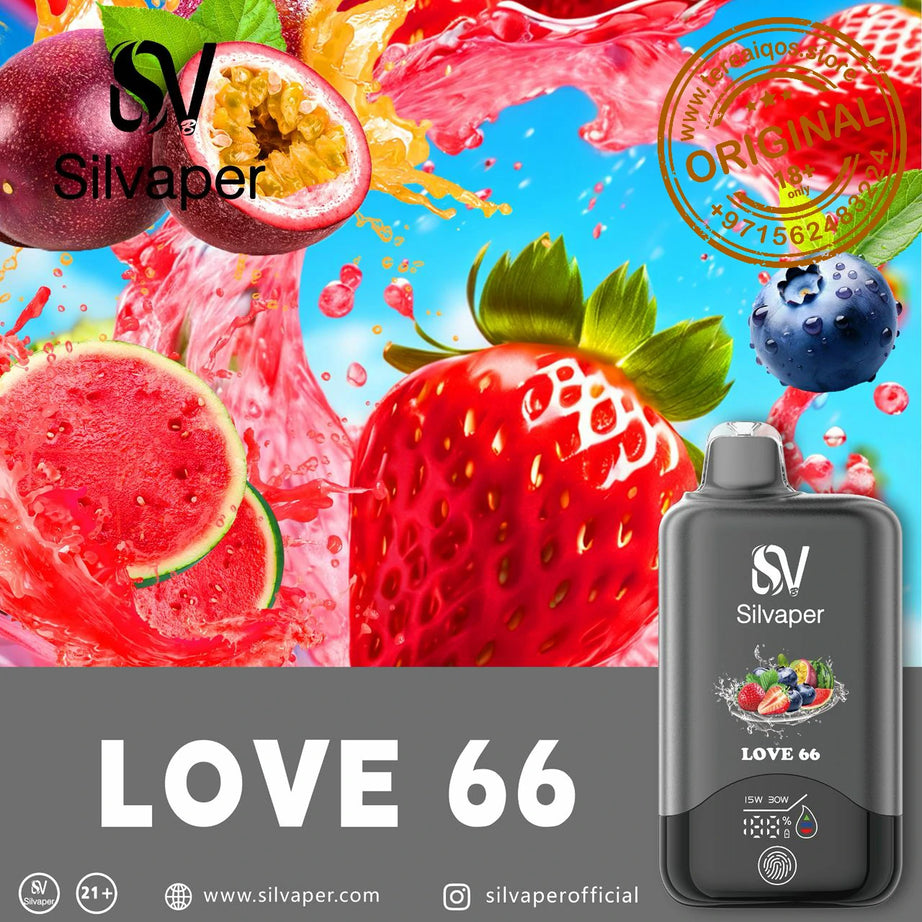 Silvaper 15000 Puffs Non-Rechargeable Disposable Vape Love 66 Flavor
