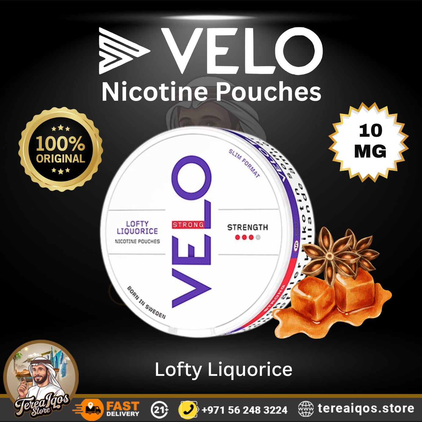 VELO Lofty Liquorice 10 mg Nicotine Pouch