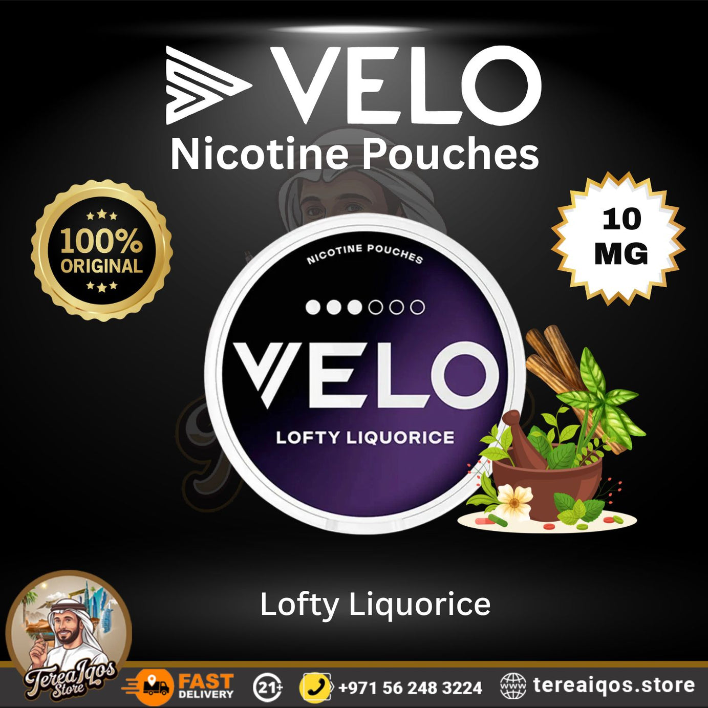 VELO Lofty Liquorice 10mg Nicotine Pouch