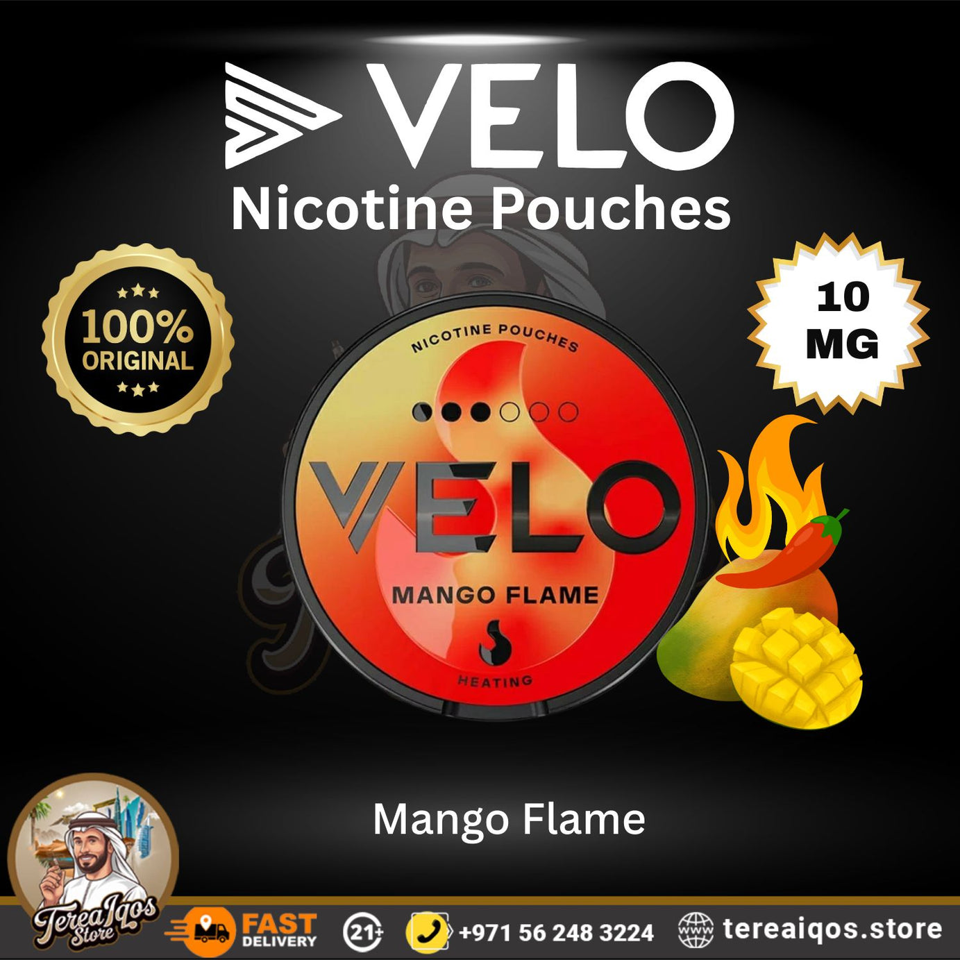 VELO Mango Flame 10mg Nicotine Pouch