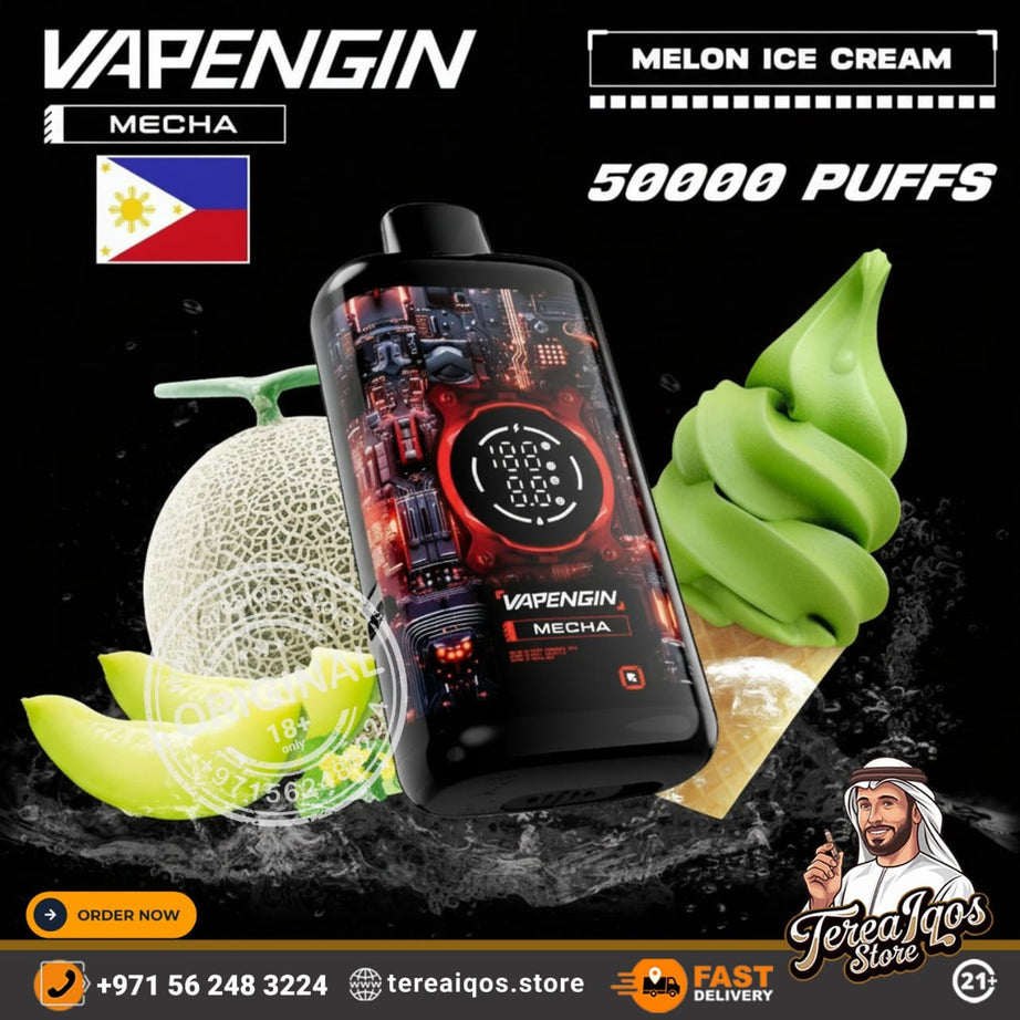 Vapengin Mecha 50000 Puffs Rechargeable Disposable Vape Melon Ice Cream