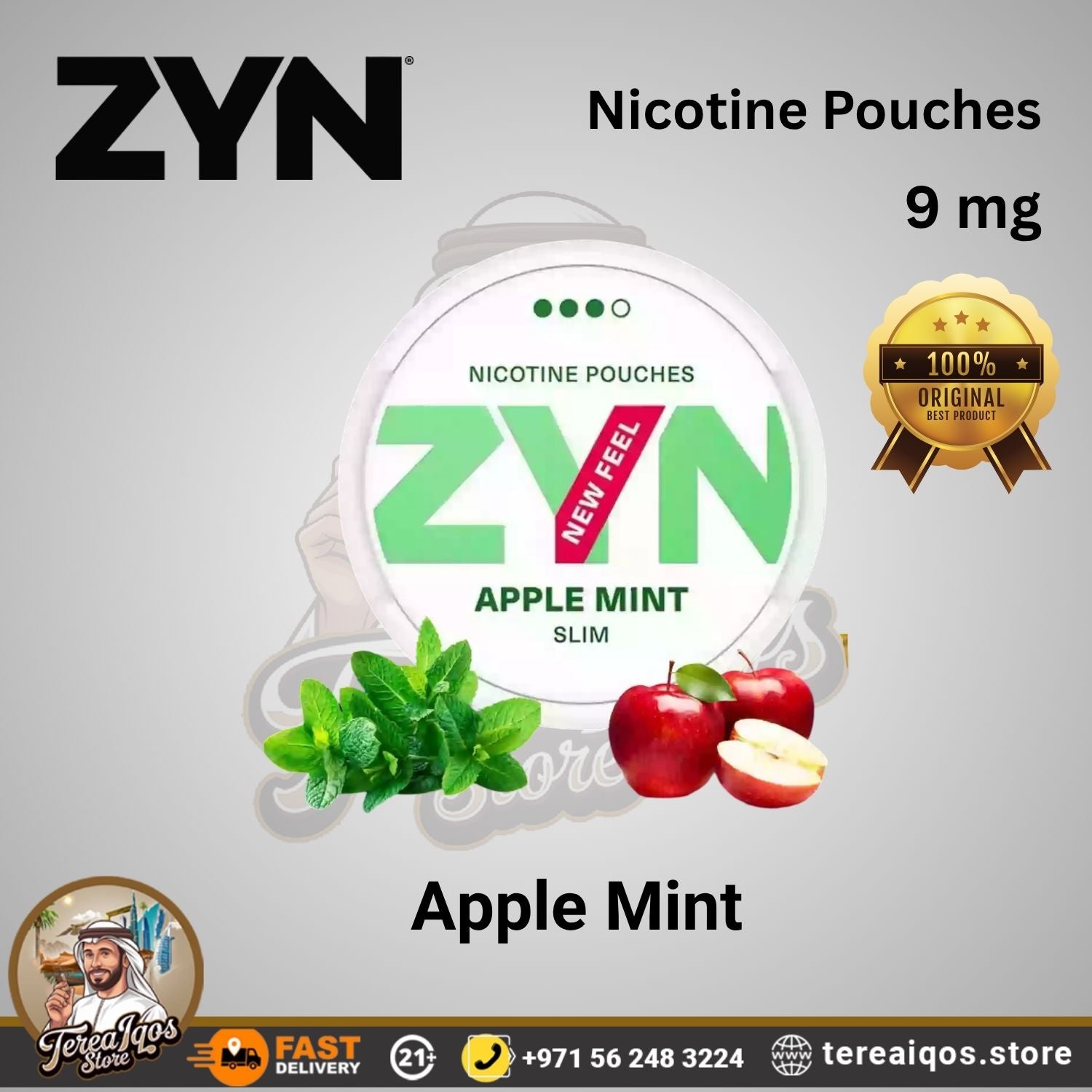 ZYN Apple Mint – 9mg Nicotine Pouches in Dubai, UAE