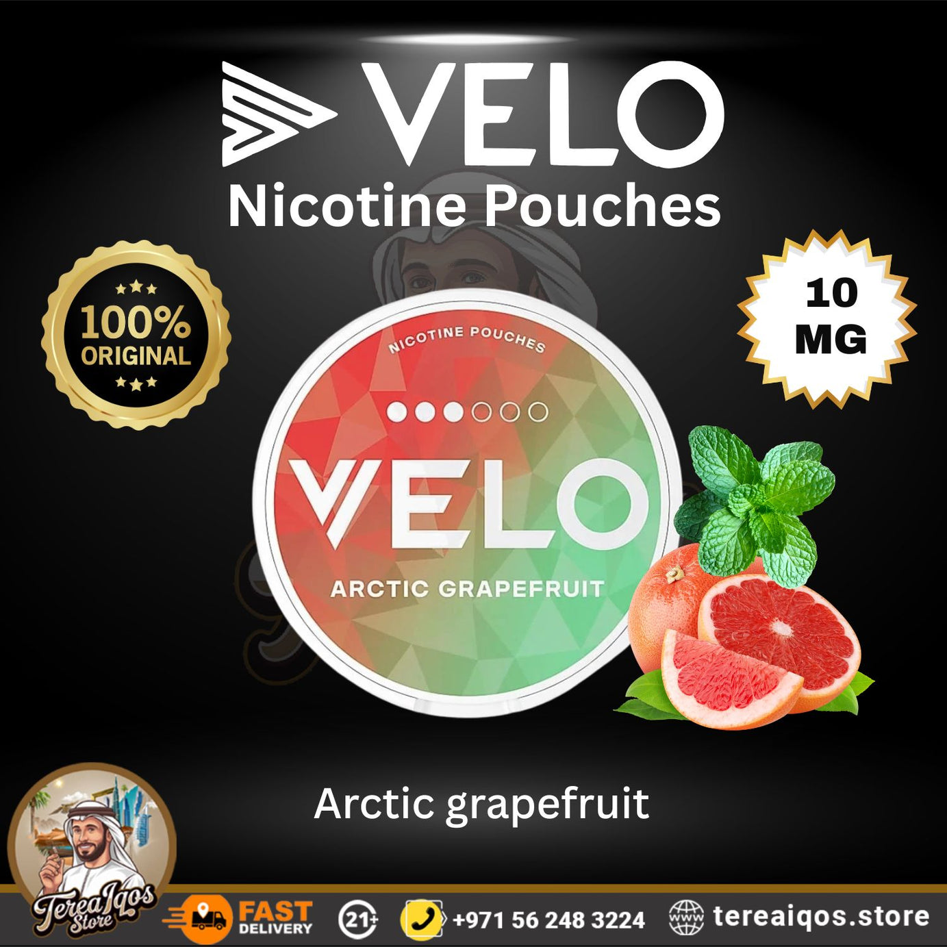 VELO Arctic Grapefruit Nicotine Pouches 10mg In Dubai