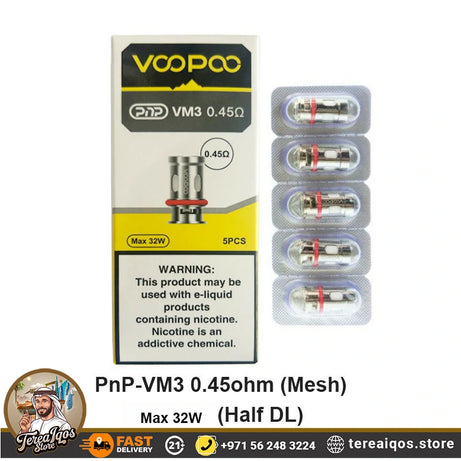 VooPoo PnP-VM3 vaping product packaging with coils 