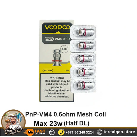 Pack of Voopoo PnP-VM4 0.6ohm Mesh Coils with packaging