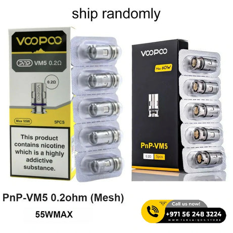 VooPoo PnP-VM5 vape coils packaging with product details 